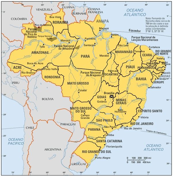 Mapa do Brasil - Análise Macroeconómica